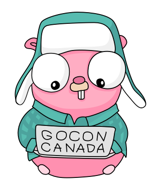 Cute gopher typing on a laptop