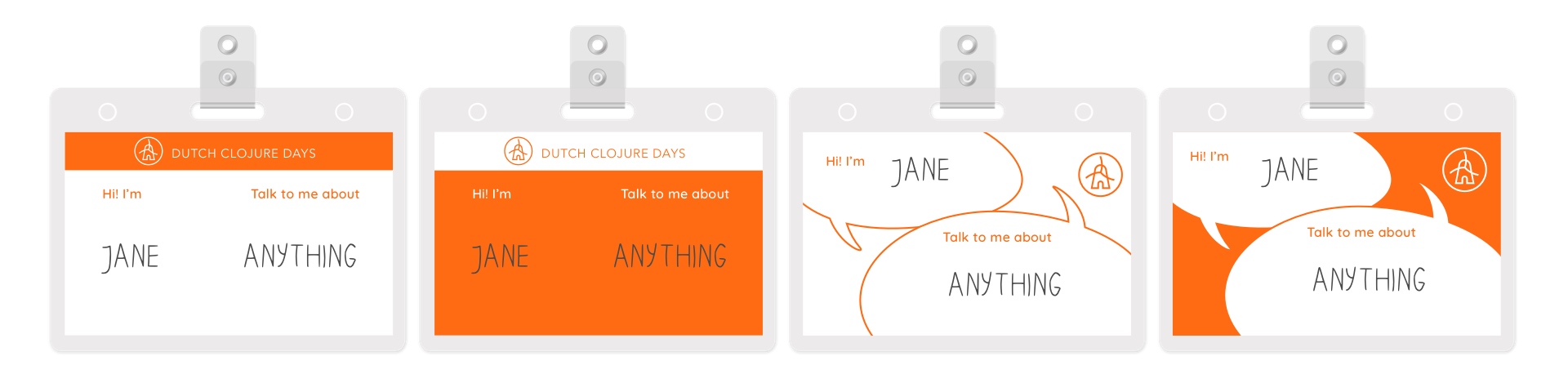 DCD 2019 badges design