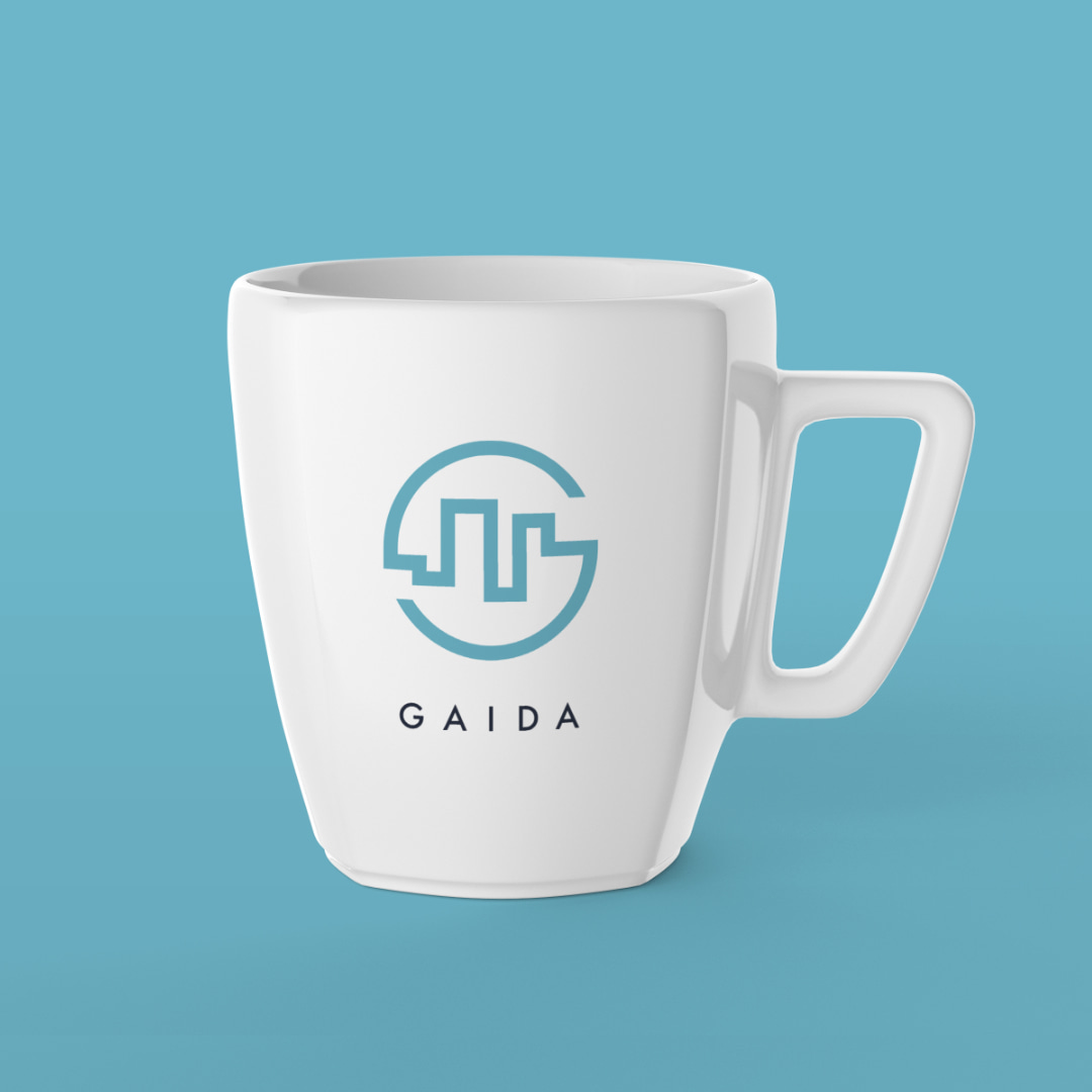 Gaida logo on a mug