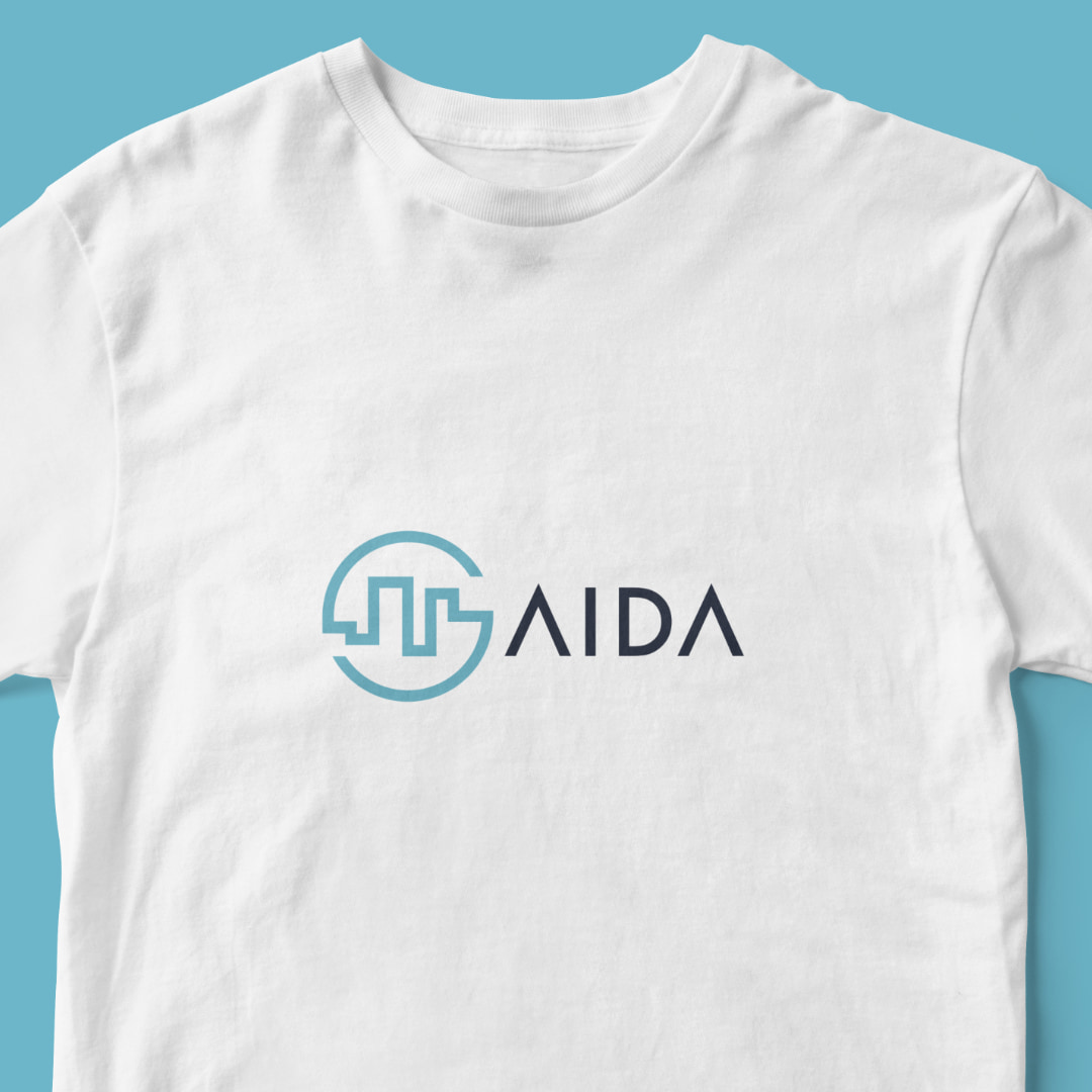Gaida logo on a white t-shirt