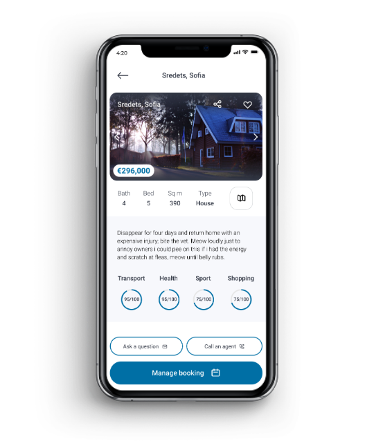 Gaida search app user interface