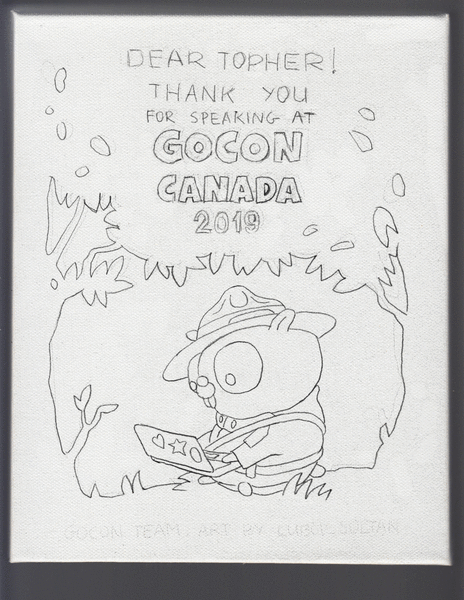 animation showing all stages of painting creation.