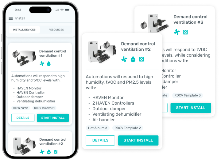 HAVEN IAQ install templates