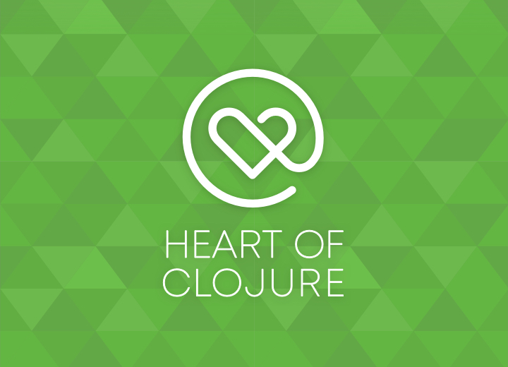 Simple monogram logo for Heart of Clojure conference in Belguim